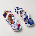 Chinelo Masculino Harry Kane Inglaterra Collage Azul, Vermelho e Branco