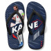 Chinelo Masculino Harry Kane Inglaterra Geométrico Azul Marinho e Branco