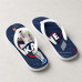 Chinelo Masculino Harry Kane Inglaterra Geométrico Azul Marinho e Branco
