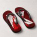 Chinelo Masculino Harry Kane Minimal Bordô e Branco