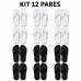 Kit 12 Pares Chinelos Masculino e Feminino de Dedo