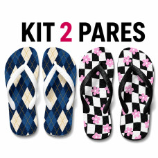 Kit 2 Chinelos Feminino Fascine