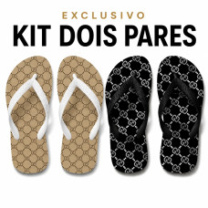 Kit 2 Chinelos Feminino Gucci