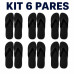 Kit 6 Chinelos Masculino e Feminino de Dedo