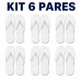 Kit 6 Chinelos Masculino e Feminino de Dedo
