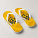 Chinelo Masculino LA Galaxy Escudo Azul com Fundo Amarelo Minimalista
