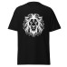 Camiseta Masculina Leão Imponente – Estampa Tribal Preto e Branco