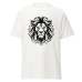 Camiseta Masculina Leão Imponente – Estampa Tribal Preto e Branco