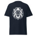 Camiseta Masculina Leão Imponente – Estampa Tribal Preto e Branco