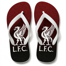 Chinelo Masculino Liverpool LFC Degradê Vermelho e Preto