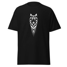 Camiseta Masculina Lobo Tribal – Estilo Selvagem