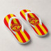 Chinelo Masculino Manchester United Amarelo e Vermelho