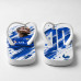 Chinelo Masculino Kylian Mbappé França Splash Azul e Branco