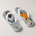 Chinelo Masculino Kylian Mbappé Real Madrid Waves Laranja e Branco