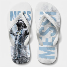 Chinelo Masculino Lionel Messi Comemoração Branco e Azul