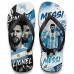 Chinelo Masculino Lionel Messi Seleção Argentina Azul e Branco