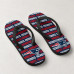 Chinelo Masculino New England Patriots Wordmark Azul e Vermelho