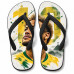 Chinelo Masculino Neymar Jr Brasil Canarinho Branco, Amarelo e Verde