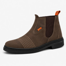 Botina Masculina Couro Legítimo Chelsea Country Nobuck
