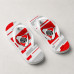 Chinelo Masculino River Plate Geométrico Branco, Vermelho e Cinza