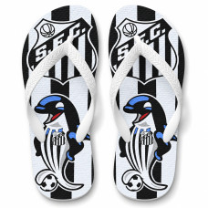 Chinelo Masculino Santos F.C. Mascote Baleia Listrado Chinelo Masculino Santos F.C. Mascote Baleia Listrado