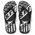 Chinelo Masculino Santos F.C. Escudos Preto e Branco