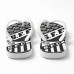Chinelo Masculino Santos F.C. Escudos Preto e Branco