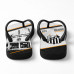 Chinelo Masculino Santos F.C. Vila Belmiro Branco e Preto