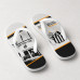 Chinelo Masculino Santos F.C. Vila Belmiro Branco e Preto