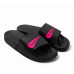 Chinelo Slide Feminino Preto Rosa