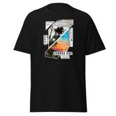 Camiseta Masculina Summer Vibe Tropical Estampa Pôr do Sol Camiseta Masculina Summer Vibe Tropical Estampa Pôr do Sol