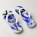 Chinelo Masculino Vini Jr Camisa 20 Pincelada Azul e Branco