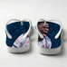 Chinelo Masculino Vini Jr Grito de Gol Azul e Branco