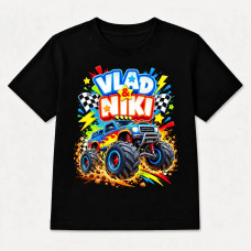 Camiseta Infantil Menino Vlad & Niki Monster Truck Race