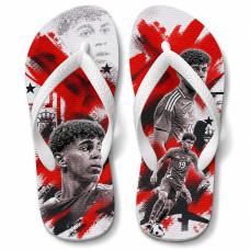 Chinelo Masculino Lamine Yamal Espanha Camisa 19 Vermelho e Preto