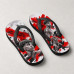 Chinelo Masculino Lamine Yamal Espanha Camisa 19 Vermelho e Preto