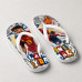 Chinelo Masculino Lamine Yamal Espanha Graffiti Vermelho e Amarelo
