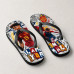 Chinelo Masculino Lamine Yamal Espanha Graffiti Vermelho e Amarelo